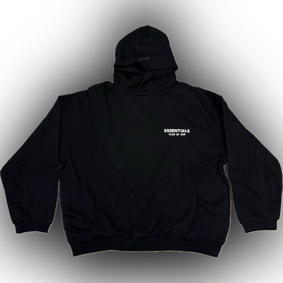 Fear of God Essentials FW24 Black Hoodie - Picture 1 of 7